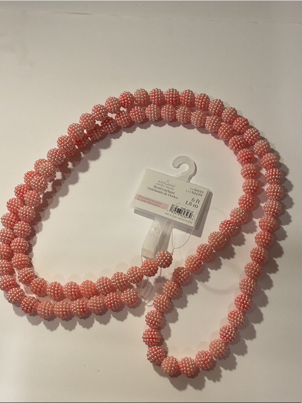 Ashland Pink Beaded Garland Strand